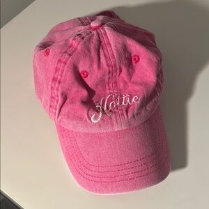 Pink Embroidered Cap